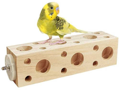 NICERINC PET Kauspielzeug aus natürlichem Holz, für Sittiche, Vogelkäfig-Zubehör für Hamster, Nymphensittiche, Sittiche, Wellensittiche