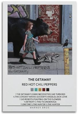 Red Hot Chili Peppers The Getaway Albumcover-Poster, dekoratives Gemälde, Leinwand, Wandposter für Raumdekoration, ästhetische Sportlandschaft, Büro, Raumdekoration, Geschenk, 20 x 30 cm, ungerahmter