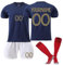 FTRGHNY PSG Maillot de Foot Personnalisable Enfant et Adultes avec Nom Numéro de L'équipe,Coutume PSG Maillot de Foot Enfant Ensemble Garçon Vêtements de Football Tee Shirt, Short avec Chaussette