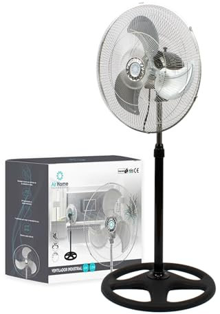THE SECRET HOME - Ventilador de Suelo con Base - Ventilador con Varias Velocidades - Ideal para Habitación, Comedor, Salón u Oficina (Modelo 4-60 W)