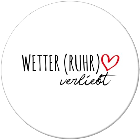 Huuraa Magnet Wetter Ruhr verliebt Geschenk Kühlschrankmagnet 59mm Kühlschrankmagnet Flaschenöffner Wetter Ruhr Geschenkidee