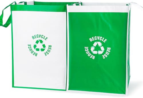 Sacs de recyclage pour économiser de l'espace - Corbeilles de tri parfaites pour la gestion des ordures à la maison pour toutes les pièces et les poubelles en verre