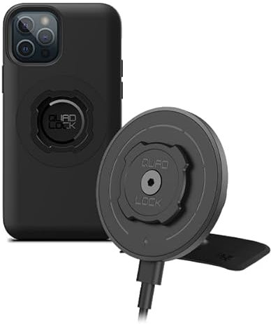 Quad Lock Adhesive Dashboard/Console Car Phone Holder Kit with MAG Wireless Charging Head V2 and MAG Phone Case for iPhone 12/12 Pro