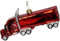 Christbaumschmuck 12,4cm Glas - Lastwagen Figur zum Aufhängen - handbemalt & mit Glitzer - Weihnachtsbaum Anhänger für Weihnachten - Christbaumanhänger & Weihnachtsbaumschmuck - Lkw Truck Rot