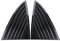 MEXWLOP 2PCS Car Rear Window Shutter Cover Trim, for Tesla, Model 3 2019-2021 Carbon Fiber Pattern Window Louver Side Vent Trim Plates Shutters Blinds Cover Trim(Carbon fiber)
