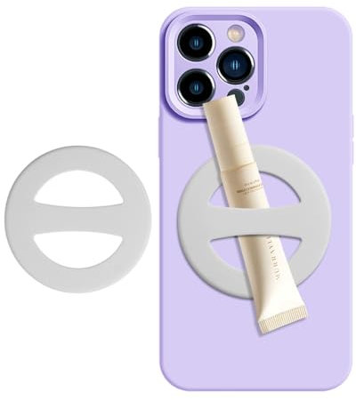 KGDUYC Lipgloss-Schutzhülle, Lipgloss-Halter für Handy, zum Aufkleben, kompatibel mit iPhone, Samsung, Galaxy, Android-Smartphones, Weiß