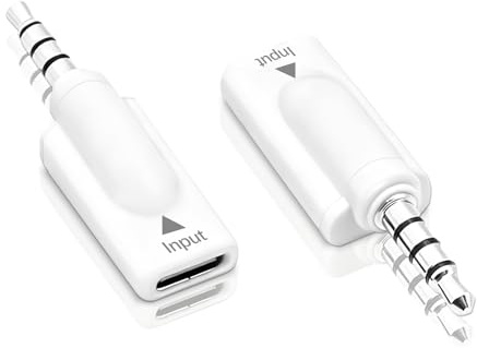 Poyiccot Adattatore da jack per cuffie a USB C (confezione da 2), adattatore audio da USB C femmina a jack maschio da 3,5 mm, compatibile con lettori MP3, cuffie smartphone, lettori CD, computer
