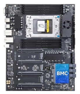 Carte mère H12D 8D avec Module BMC Compatible avec Les processeurs EPYC séries 7002 et 7003, 8 Go de mémoire Dual 2,5 Go.