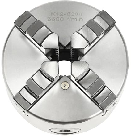 Donened - 4-Backen Drehfutter, Backenfutter, Spannfutter, 80/100/125 mm Selbstzentrierendes Drehfutter, Vierbackenfutter für Drechselmaschine (80mm)