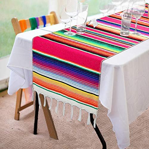 Fowecelt Table Runner Tischläufer, Baumwolle, Rose, 14 x 84 Inch