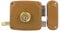 Amig - Serrure Émaillée 72U-80mm pour Porte en Bois | Avec 3 Clés Serreta | Verrou et Loquet | Ouverture Droite, Pour Grange et Anti-Panique, Taille 80-Droite