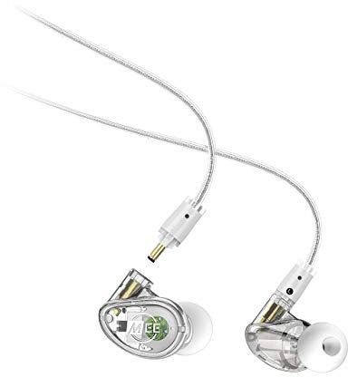 MEE audio - MX2 Pro Hybrid Dual-Driver, Customisible, Noise-Isolating, Universal-Fit Modular Musician's In-Ear Monitors with Detachable Cables - Clear