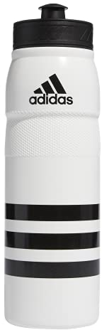 adidas Stadium 750 ml Kunststoff-Wasserflasche, weiß/schwarz, Einheitsgröße