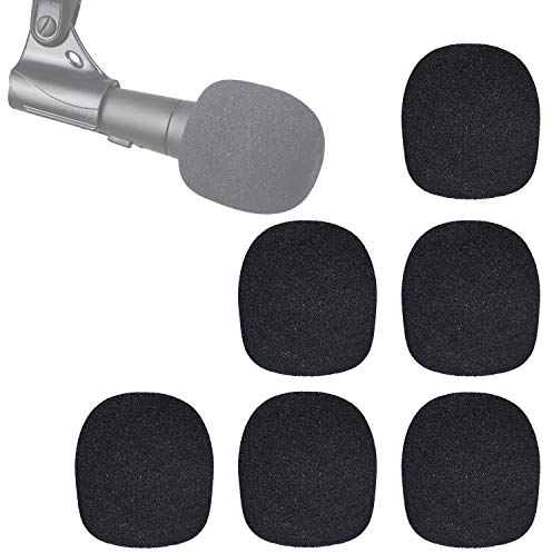 YOUSHARES SM58 Windscreen - Pof Filter Foam Windscreen Microphone Cover Compatible with Shure SM58S SM58-LC Ball Type Mic to Reduce Wind Noises by (6 Pack）