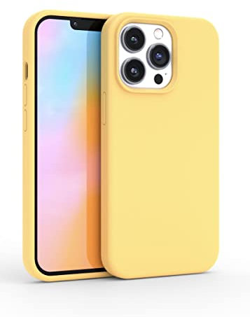 FELONY CASE – Pastel Yellow iPhone 12 Pro Max Case – Liquid Silicone Phone Cover | Wireless Charging Compatible, 360° Shockproof Protective Case for Apple iPhone 12 Pro Max