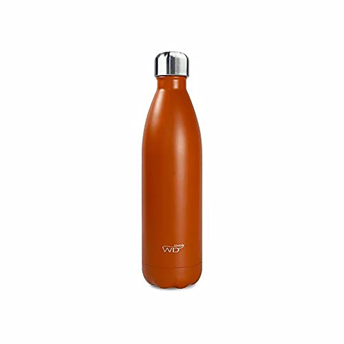 WD Lifestyle - Bottiglia termica monocolore (750ml, Mattone)