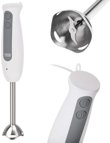 Teesa Handmixer TSA3506 mit Edelstahlklinge 400W, weiß