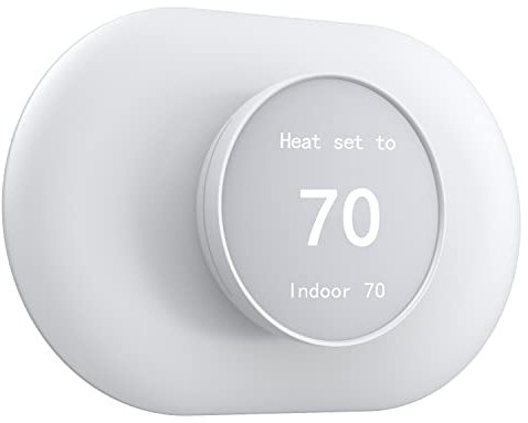 BNVXR Wall Plate Cover Compatible With Google Nest Thermostat 2020, Trim Kit Easy to Install (White)