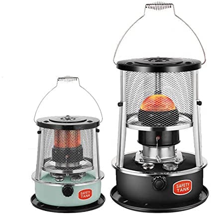 XFAK Innenräume Petroleumheizung 6L/4.5L Camping Mini Außenküchen Heizgerät Effizienter Petroleumofen Tragbare 2 In 1 Zeltheizung Für Terrasse (Color : Black, Size : 6L)