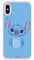 Case for iPhone X - XS Official Stitch Blue Liquid Silicone Pink Phone Cover Case to Protect Your Mobile. Choose the Case Type You Like Best with Official Disney License