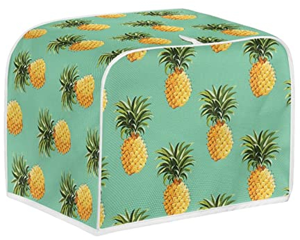 Kuiaobaty Housse de protection pour grille-pain à deux tranches d'ananas jaune - Pour machine à pain - Pour appareils ménagers