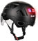 ILM Smart Fahrradhelm Damen Herren mit Visier Warnung Bremse LED Lichtsensor Lichtfunktion Kopfneigen Blinken Auszulösen Modell E3-12LS,Mattes Schwarz,S/M