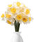 6 Stück/Binden Künstliche Narzissen Blumen,39cm,Weiß und Gelb,Simulierte Narzissen,für Home Party Office Garten Hochzeit Dekor, DIY Blumenarrangements, Tischdekoration,