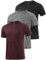 Star Vibe 3er Pack Sportshirt Set Für Herren T-Shirts Atmungsaktive Fitness Tshirt Gym Funktionsshirt Kurzarm Black/Dark Grey/Wine Red XL