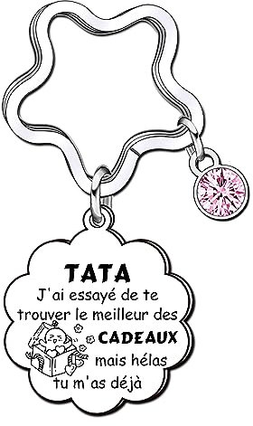 YUANSI Cadeau Tata Cadeau Tata Porte clef Cadeau Tata Anniversaire Cadeaux Noël Tata Cadeau Mariage Tata Cadeau Tata Personnalisé Cadeau Tata Original (4)