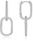 Deyanse Double Oval Hoop Earrings, 925 Sterling Silver Convertible Link Earrings for Women Girls, Hypoallergenic Geometric Clip on Hoop Earrings, Fashion Unique Dangle Huggies Drop Earring for Gifts