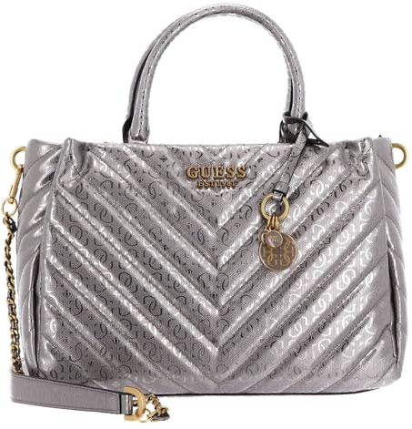 Guess Damen Jania Society Satchel Ranzen, Zinn