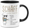 Tassenbrennerei Tasse - Schäff - Kaffeetasse lustig mit Spruch als Geschenk für Chef (Schwarz)