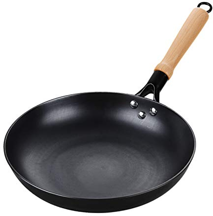 BONOOL Inicio Antiadherente 28 cm 30 cm Mango de madera Wok tradicional Súper rentable Huevos revueltos Sartén sin sartén Sartenes Wok