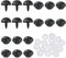 GORGECRAFT 20Stk Matte Kunststoff-Sicherheitsnasen Mit 20Stk Abstandhalter Zum Basteln Nähen von Hundenasen Schwarze Teddybär-Nasen Puppenherstellungszubehör Nasentiere Häkelnasen Stofftiere