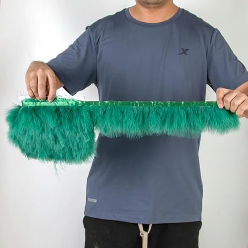 1 m flauschige Truthahnfedern, Fransen für Hochzeitskleid, Nähen, Dekoration, 8–10 cm, weiches Federband, zum Basteln, Federn, Basteln, Dunkelgrün, 1 Meter