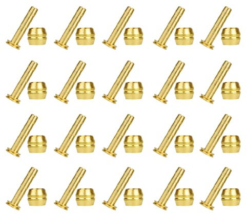 Juwaacoo 20 StüCke Fahrrad Bremse Olive Messing Verbindungs Einsatz Satz für BH59 Hydraulische Scheiben Bremse Leitung,4