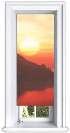 Lister Cartwright Sunrise Printed Roller Blinds(60 cm Width x 155 cm Drop) Window Blackout Blinds Easy Fit Child Safety Included