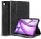 Gexmil Lerder Hülle für iPad Air 13 Zoll M3 2025/ M2 2024 mit Einstellbarer Ständer,Protective Stoßfest Echt Leder Smart Folio Cover Automatischer Schlaf/Aufwachen rutschfest,Schwarz