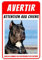 Panneau Attention au Chien personnalisém, pancarte attention au chien, Personnalisez vos photos et votre texte, pour chien portail extérieur résistant à la rouille pour porte de clôture ou portail.