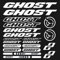 CLOIE Autoaufkleber Kreativität Fahrradrahmen für Ghost Road Bike Mountain MTB BMX Fahrradständer Vinyl Aufkleber Dekoratives Zubehör, 36CM