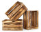 PINEEA Holzkiste Klein - Weinkisten Holz - Deko Holzkisten - Weinkiste Holzbox – Obstkiste Vintage – Kiste Geflammt 30x20x15 (3 Stück)