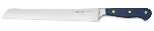 WÜSTHOF Classic Brotmesser 23 cm mit Präzisions-Doppelwellenschliff, Wild Blueberry (Blau)