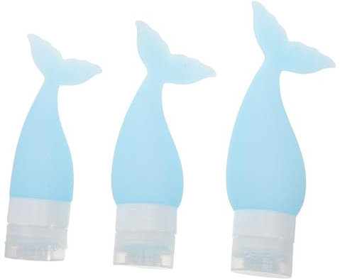 OHPHCALL 3stücke Silikon Reisebehälter Für Shampoo Und Conditioner Auslaufsichere Tragbare Toilettenartikel-Flaschen Für Reisen Kreative Walflossen-Design