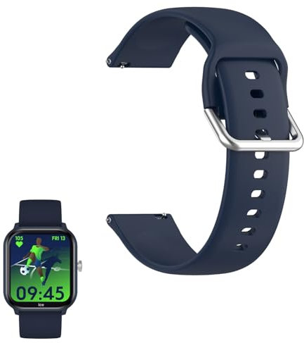 YANGC Compatible pour Mode Silicone Classique Bracelet De Remplacement Compatible pour ICE-WATCH Montre Connectée enfant ICE smart junior 2.0 1,75 Pouces (Bleu)