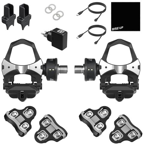 Favero Assioma Duo, Dual-Sensing Side Pedal Based Cycling Power Meter with Extra Cleats, Bluetooth & ANT+ Connectivity for Bike Computers, Cycling GPS Units, & Smartphones