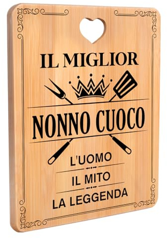 Regalo Nonno, Regalo Nonno Compleanno, Idee Regalo per Nonno, Regali dei Nipoti ai Nonni, Tagliere in Bambù.