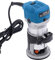 WindWilder 2000W 40000RPM Oberfräse Trimmer Einhandfräse Kantenfräse Holz Fräse Trimmführung und geraden Führung, 6 Gänge Holz Trimmer Router Werkzeug, Max. Schnitttiefe 25mm (Blau-1)