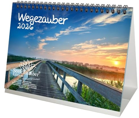 Wegezauber DIN A5 Tischkalender für 2026 Weg, Pfade und Strassen - Seelenzauber
