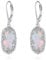 Opal Ohrringe 925 Sterling Silber Filigran Opal Baumel Ohrringe Schmuck für Frauen