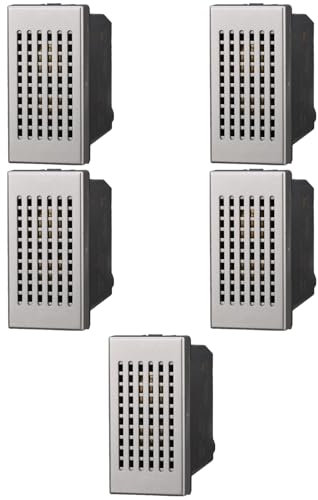 5x Suoneria, campanello, Moduli grigi, grigio, Compatibile Con BTicino Axolute, frutti, interruttori, pulsanti, deviatori, dimmer, sensori, PIR, buzzer, Per Placche originali e compatibili